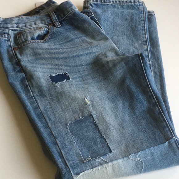J Crew Broken-In Boyfriend Patched Jean - Picture 5 of 5